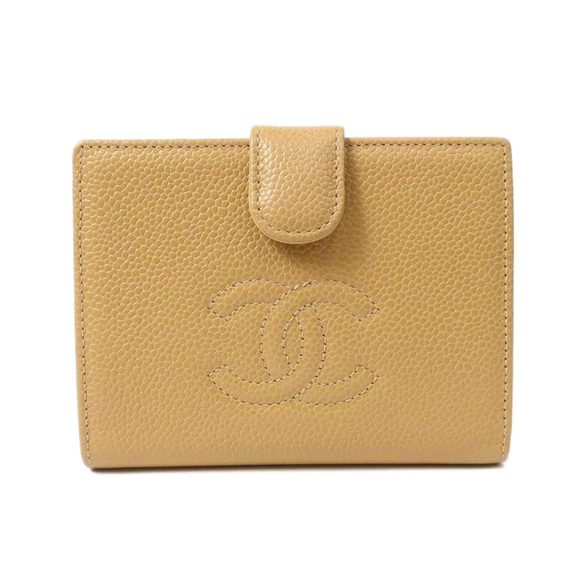 Chanel Wallet Beige Leather Bi-Fold - Picture 2 of 10